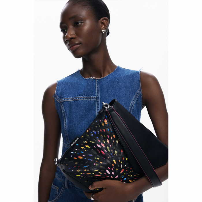 Geanta si rucsac de dama, Desigual, seria Blackwell Jersey, Negru [2]