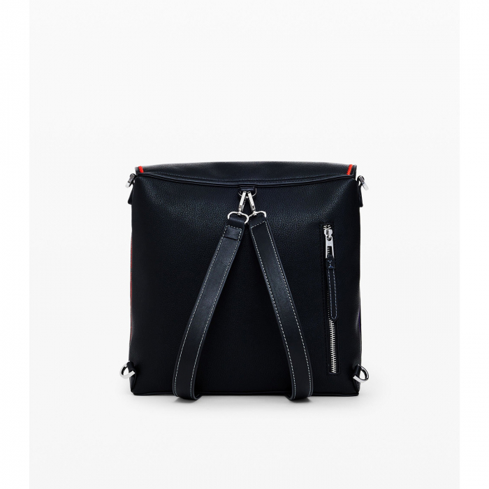 Geanta si rucsac de dama, Desigual, seria Cleo Jersey, Negru [7]