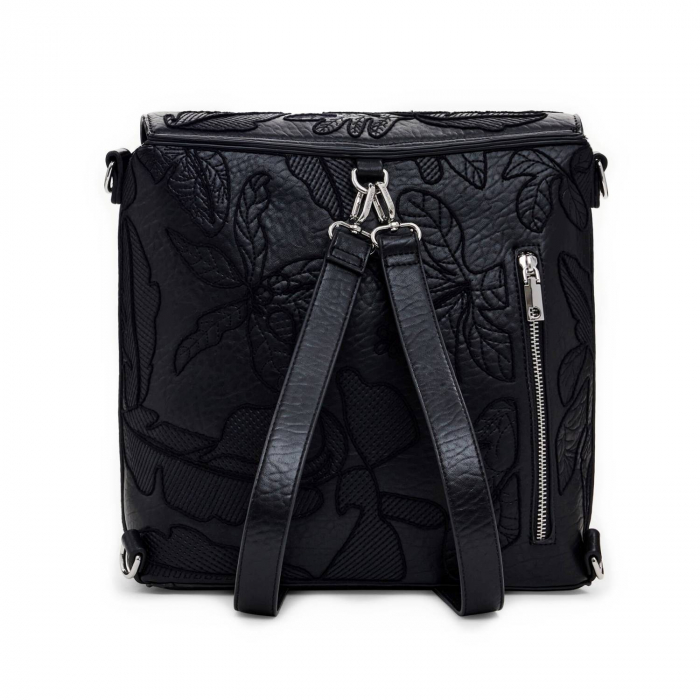 Geanta si rucsac de dama, Desigual, seria Jolie Jersey, Negru [6]