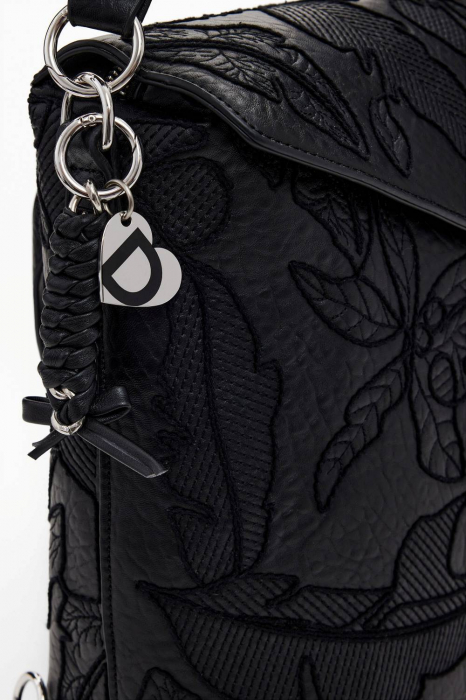 Geanta si rucsac de dama, Desigual, seria Jolie Jersey, Negru [5]