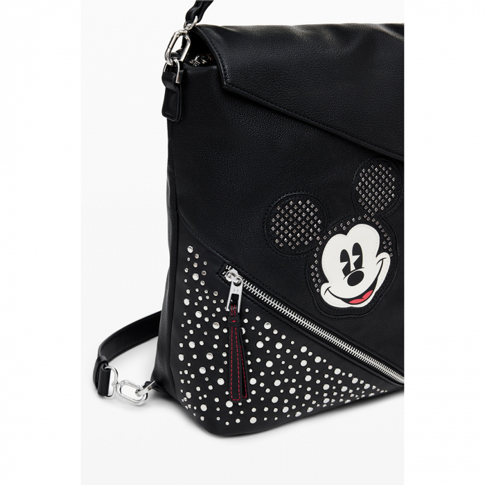 Geanta si rucsac de dama, Desigual, seria Mickey Studstyle Jersey, Negru [4]