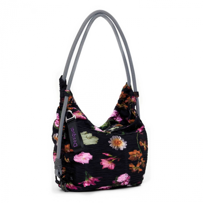 Geanta si rucsac de dama, Desigual, seria Orelia Print Almada, Negru [3]