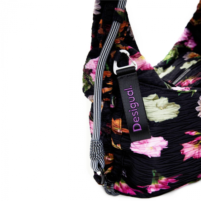Geanta si rucsac de dama, Desigual, seria Orelia Print Almada, Negru [6]