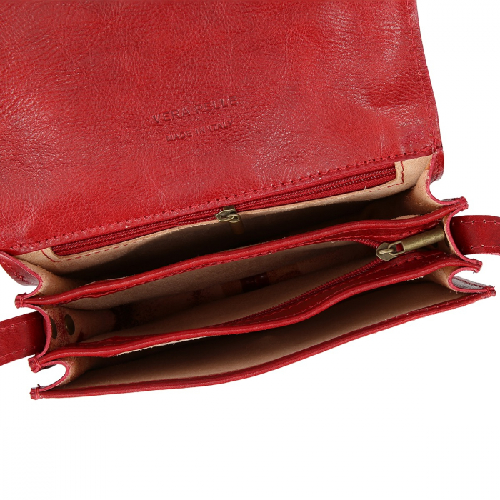 Geanta tip tolba din piele vachetta, model S5510, Bordo [4]
