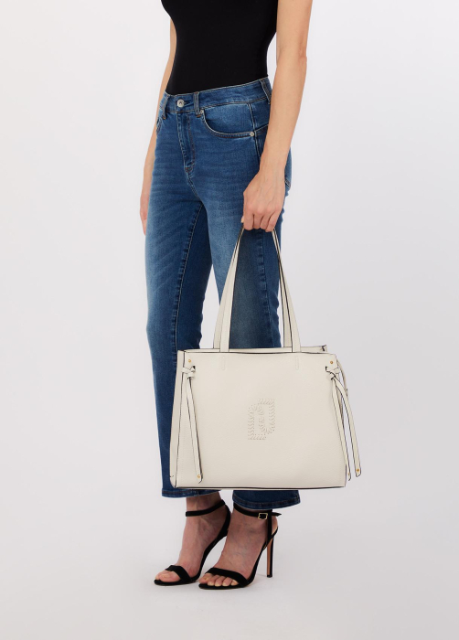 Geanta Tote dama, Liu Jo, AA6080 Model Lapislazzu, Crem [2]