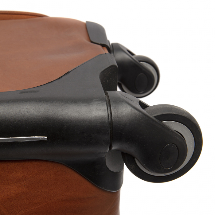 Geanta troler din piele naturala, The Chesterfield Brand, cu compartiment pentru laptop 17 inch, New York, Maro coniac [10]