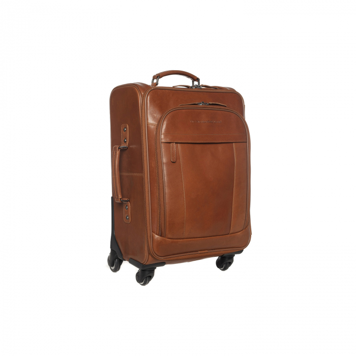 Geanta troler din piele naturala, The Chesterfield Brand, cu compartiment pentru laptop 17 inch, New York, Maro coniac [5]