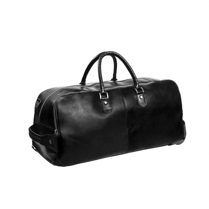 Geanta / troler unisex din piele naturala, The Chesterfield Brand, Jayven, Negru [7]