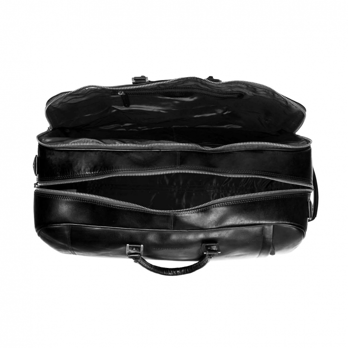 Geanta / troler unisex din piele naturala, The Chesterfield Brand, Jayven, Negru [3]