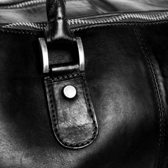Geanta / troler unisex din piele naturala, The Chesterfield Brand, Jayven, Negru [6]