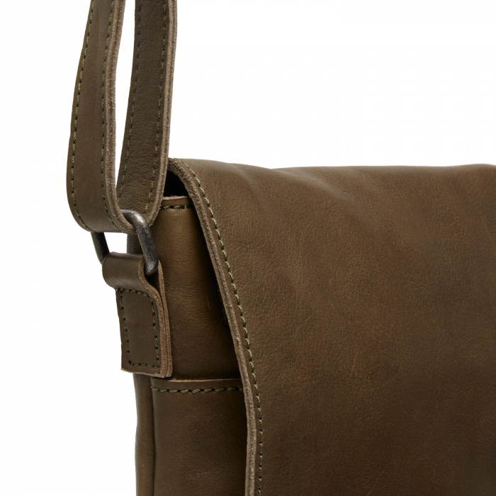 Geanta unisex din piele naturala, The Chesterfield Brand, Duncan, Verde olive [3]