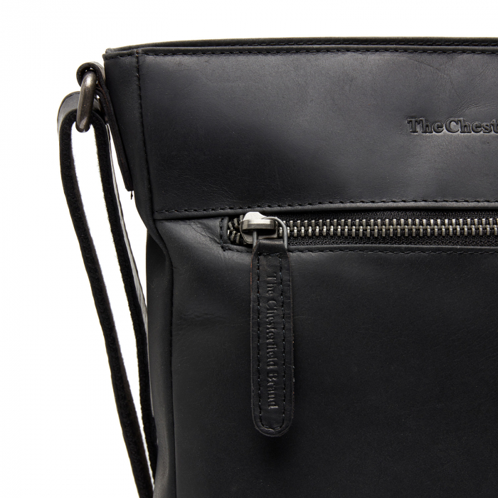 Geanta unisex din piele naturala, The Chesterfield Brand, Kreta, Negru [5]