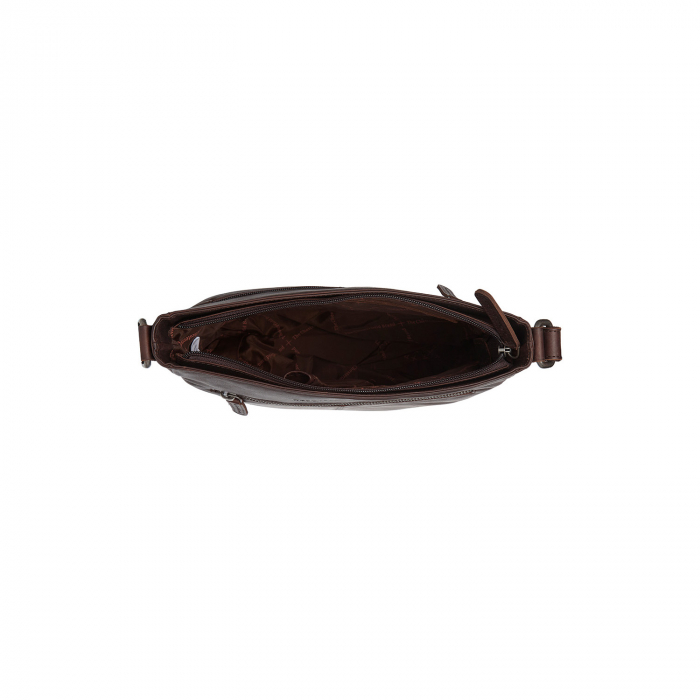 Geanta unisex din piele naturala, The Chesterfield Brand, Kreta, Maro inchis [3]