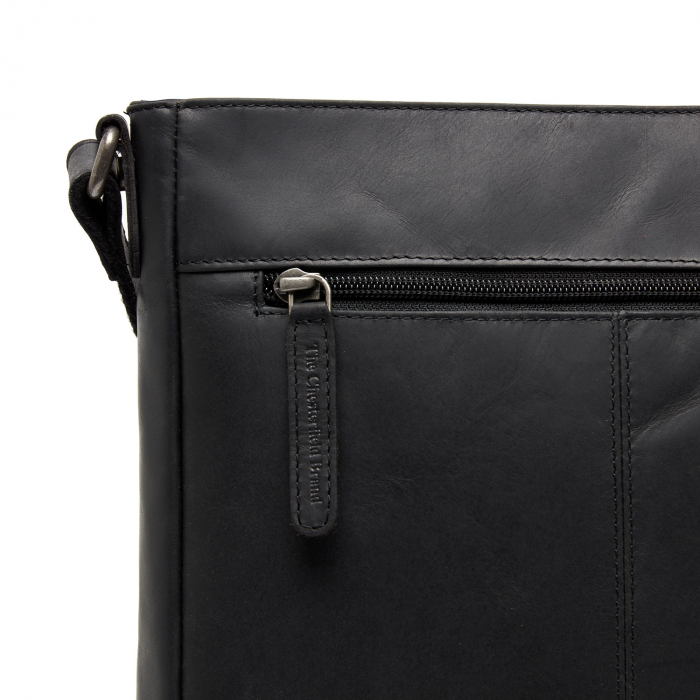 Geanta unisex din piele naturala, The Chesterfield Brand, Kreta, Negru [4]