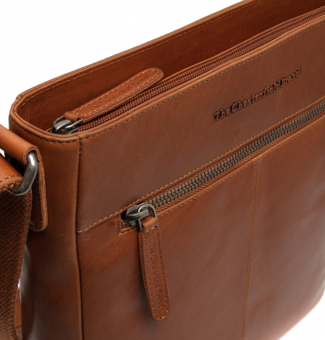 Geanta unisex din piele naturala, The Chesterfield Brand, Kreta, Maro coniac [2]