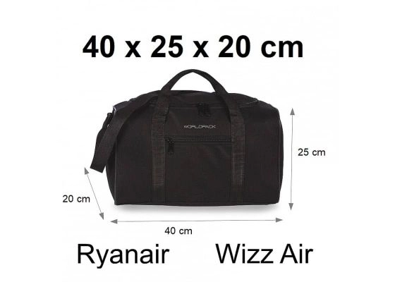 Geanta voiaj din material textil, Gabol, model Worldpack WizzAir, Negru [3]