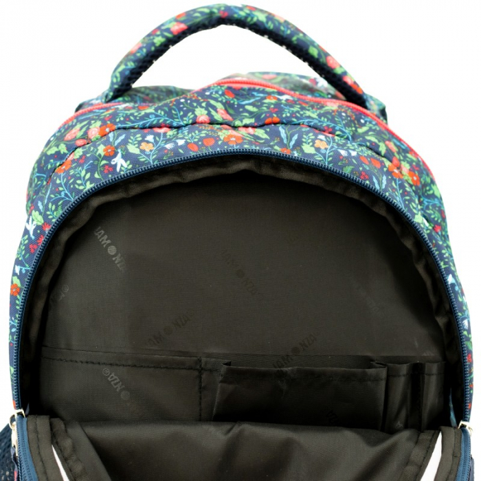 Ghiozdan scolar, Lamonza, model Bloom, 7-12 ani, Albastru/ Multicolor [4]