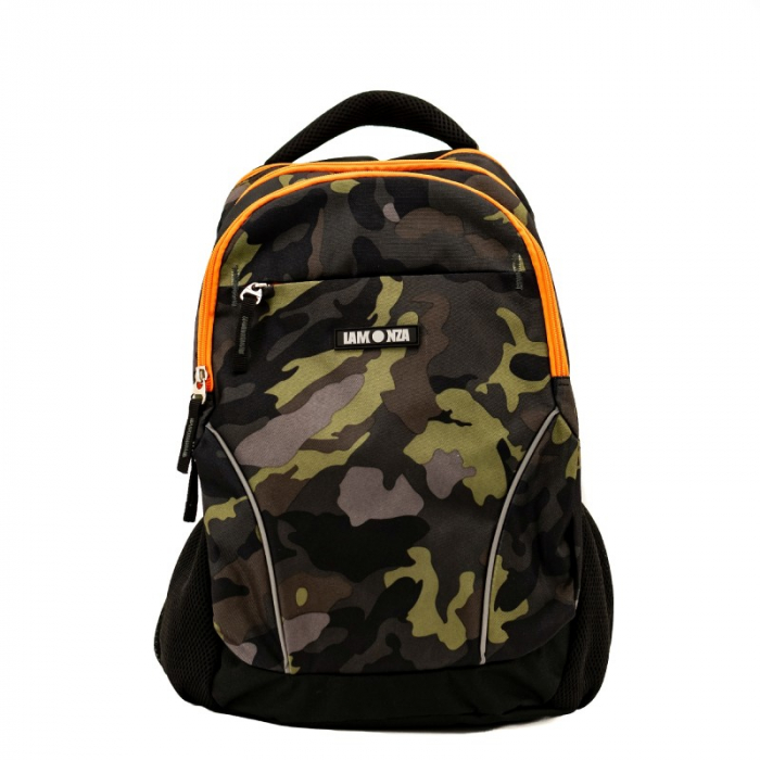 Ghiozdan scolar, Lamonza, model Camu, 8-16 ani, Army [2]