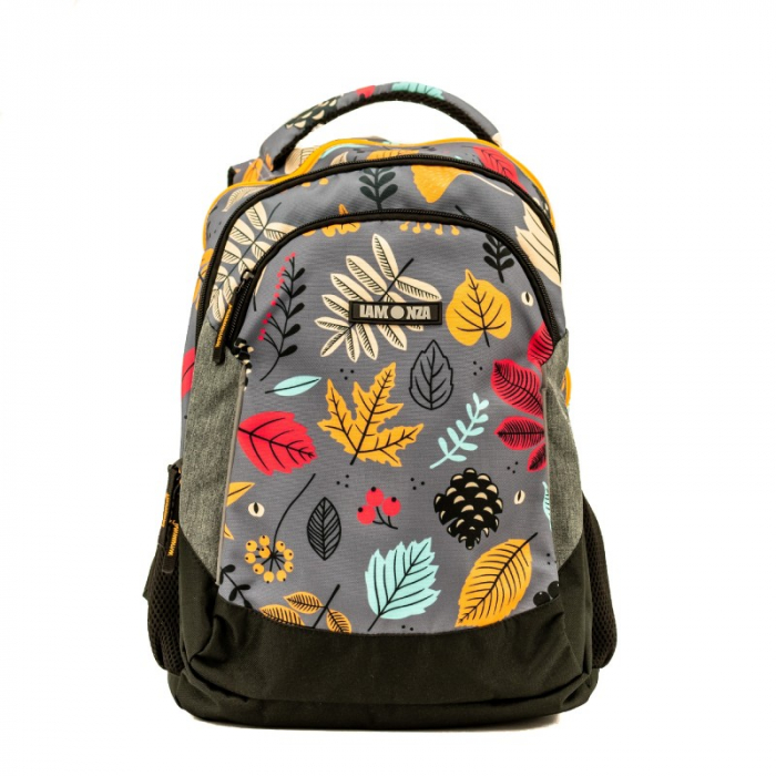 Ghiozdan scolar, Lamonza, model Savana, 7-16 ani, Gri/ Multicolor [2]