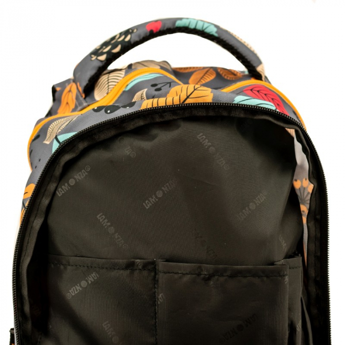 Ghiozdan scolar, Lamonza, model Savana, 7-16 ani, Gri/ Multicolor [4]