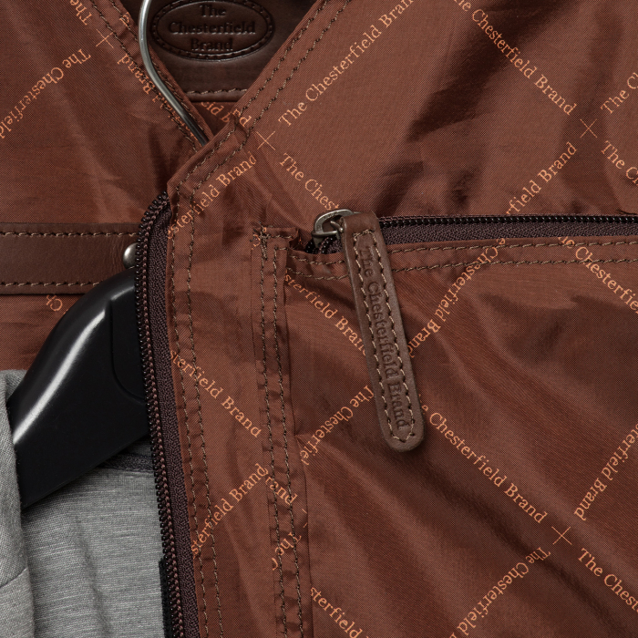 Husa pentru haine din piele naturala, The Chesterfield Brand, Josh, Maro inchis [4]