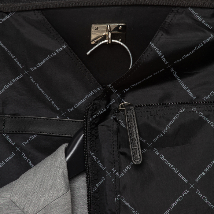 Husa pentru haine din piele naturala, The Chesterfield Brand, Josh, Negru [3]