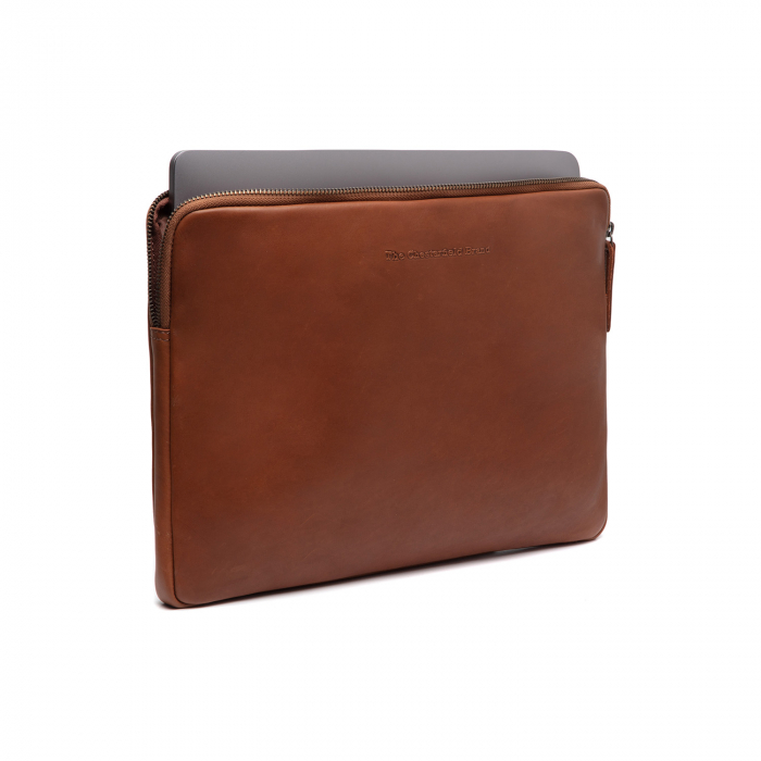Mapa The Chesterfield Brand pentru acte si laptop 14 inch, din piele naturala, Clinton, Maro coniac [3]