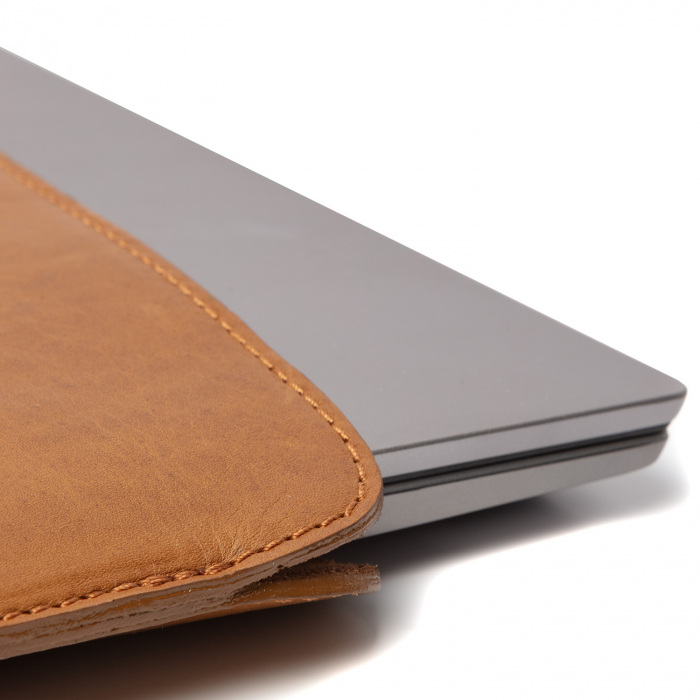 Husa pentru laptop din piele naturala, The Chesterfield Brand, Miami 15 inch, Maro coniac [2]