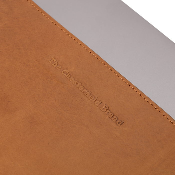 Husa pentru laptop din piele naturala, The Chesterfield Brand, Miami 15 inch, Maro coniac [4]