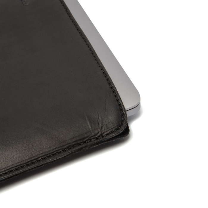 Husa pentru laptop din piele naturala, The Chesterfield Brand, Miami 15 inch, Negru [4]