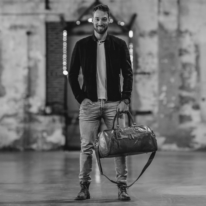 Geanta de voiaj din piele naturala, The Chesterfield Brand, Mainz, Negru [3]