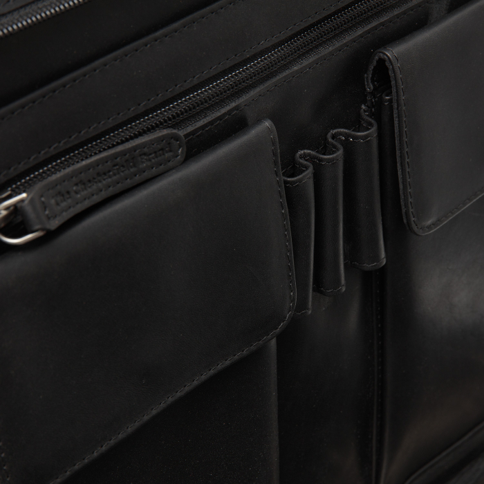 Mapa din piele naturala, The Chesterfield Brand, pentru acte si tableta, Moreton, Negru [5]