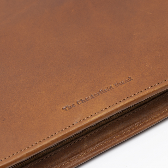 Mapa din piele naturala, The Chesterfield Brand, pentru acte si tableta, Moreton, Maro coniac [4]