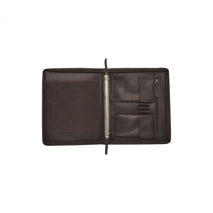 Mapa din piele naturala, The Chesterfield Brand, pentru acte si tableta, Moreton, Maro inchis [2]