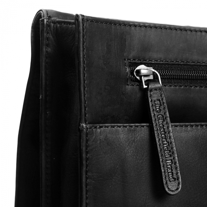 Mapa The Chesterfield Brand pentru acte si tableta, din piele naturala, Ivery, Negru [4]