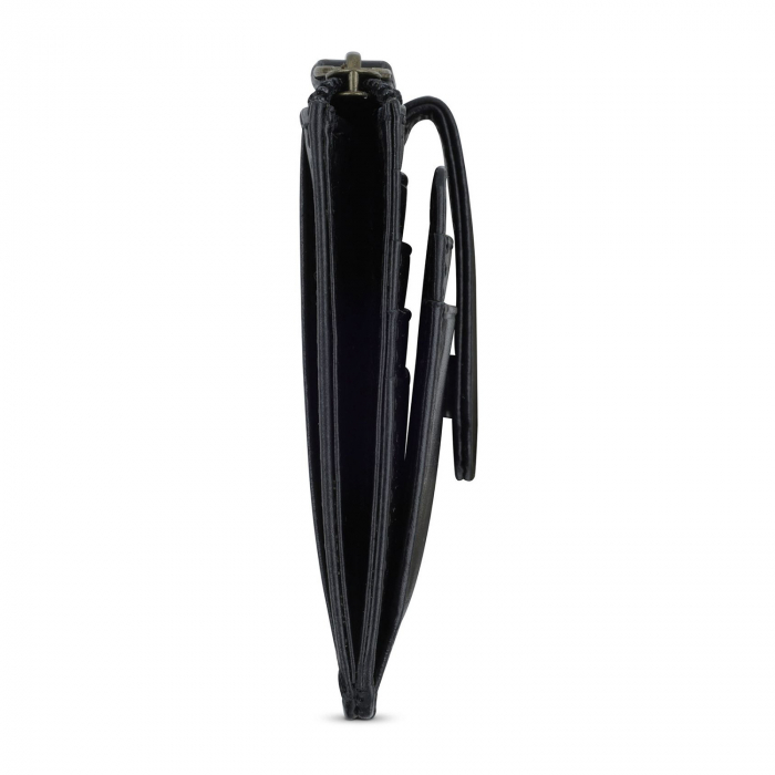 Mini portofel pentru carduri, piele naturala, bugatti seria Remo, 49239607, Negru [3]