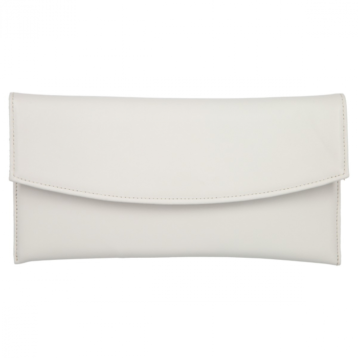 Plic de ocazie alb/ivory din piele naturala box [2]