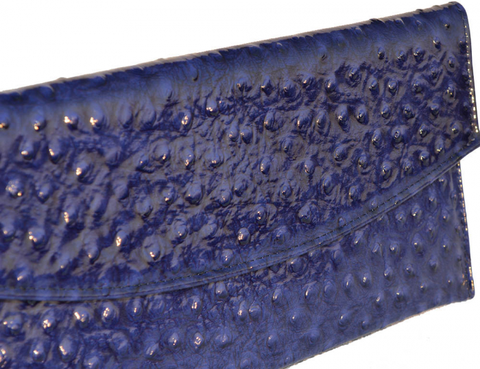 Plic de ocazie albastru imperial piele strut [2]