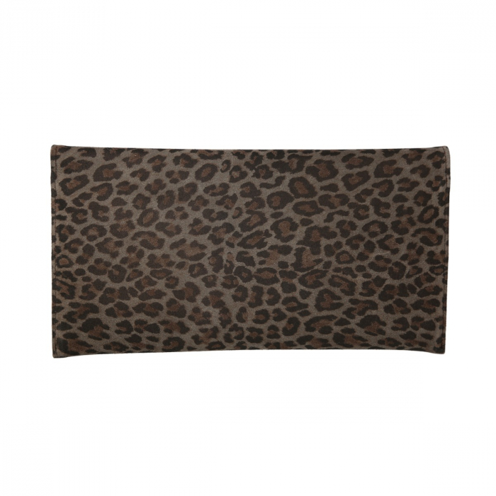 Plic de ocazie animal print din piele naturala gri inchis si negru [2]