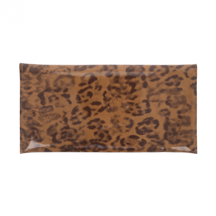 Plic de ocazie maro leopard din piele lacuita [3]