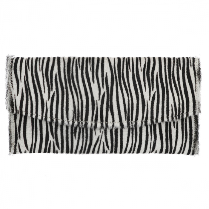 Plic de ocazie model zebra din piele naturala cu par [2]
