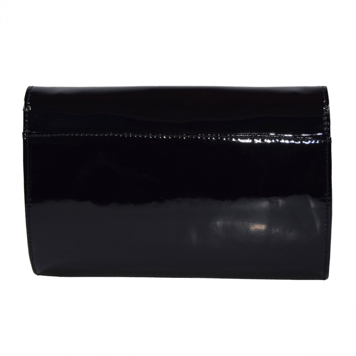 Plic din piele naturala lacuita neagra 181 [4]