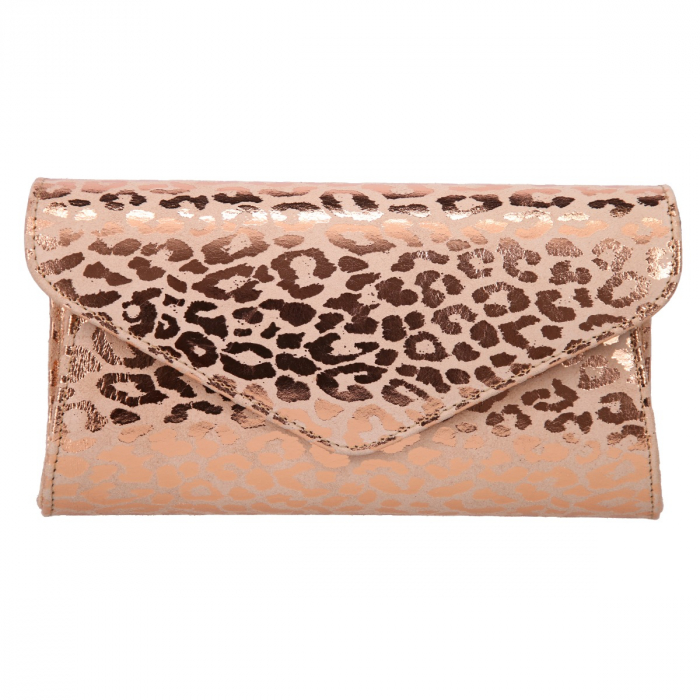 Plic elegant auriu din piele cu imprimeu pantera, model 08 [2]
