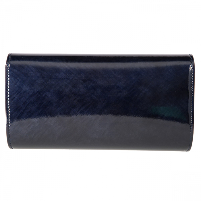 Plic elegant bleumarin inchis din piele saffiano lac, model 08 [3]