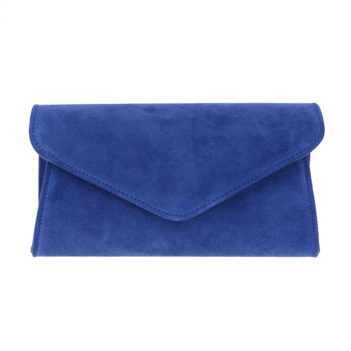 Plic elegant din piele intoarsa albastru regal, model 08 [4]