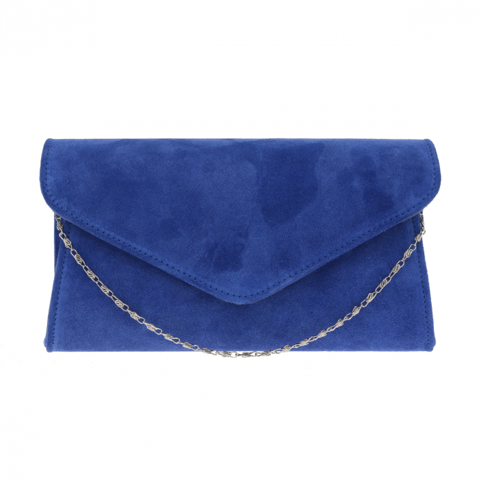 Plic elegant din piele intoarsa albastru regal, model 08 [2]