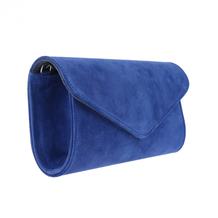 Plic elegant din piele intoarsa albastru regal, model 08 [3]