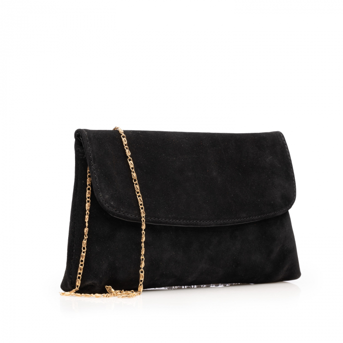 Plic elegant din piele intoarsa, model 114, Negru [2]