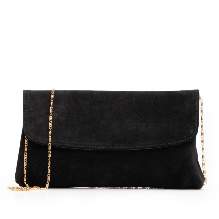 Plic elegant din piele intoarsa, model 114, Negru [3]