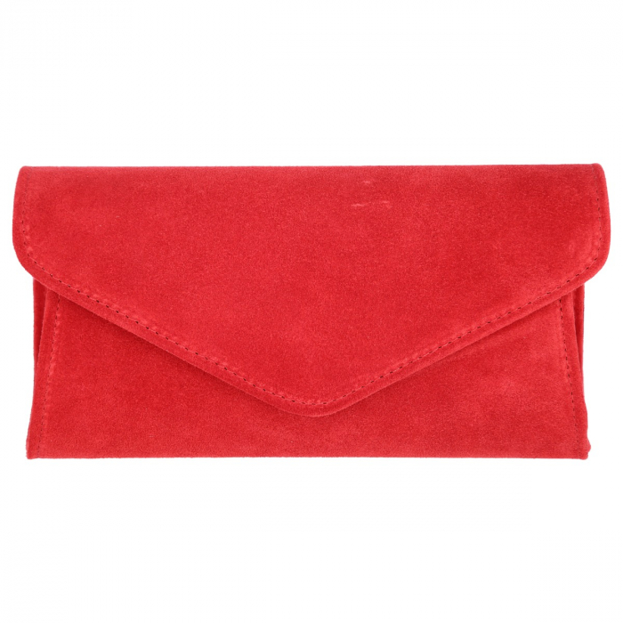 Plic elegant din piele intoarsa rosu clasic, model 08 [2]